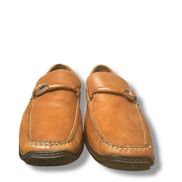 Donald J Pliner Eleo Driving Loafers Shoes Horsebit Moc Toe Brown Leather Sz 9.5 - Picture 7 of 16